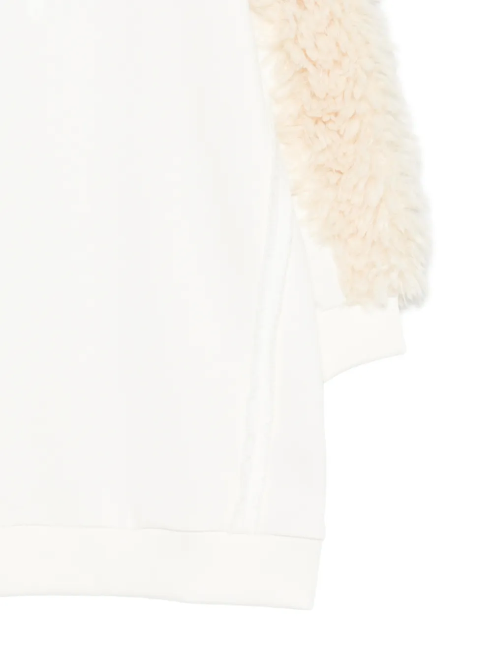  Andorine Faux-fur Detail Dress - Neutrals 