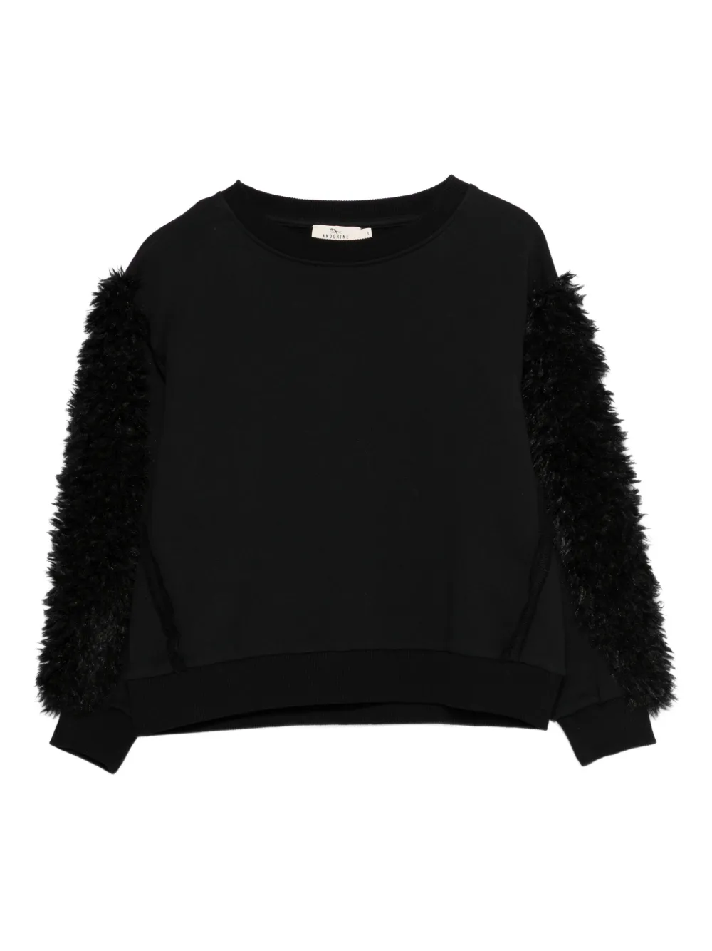 Andorine faux-fur detail sweatshirt | Black | Image 1