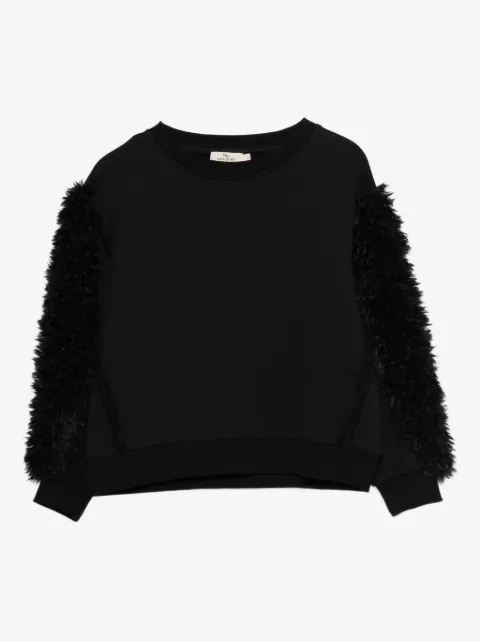 Andorine faux-fur detail sweatshirt