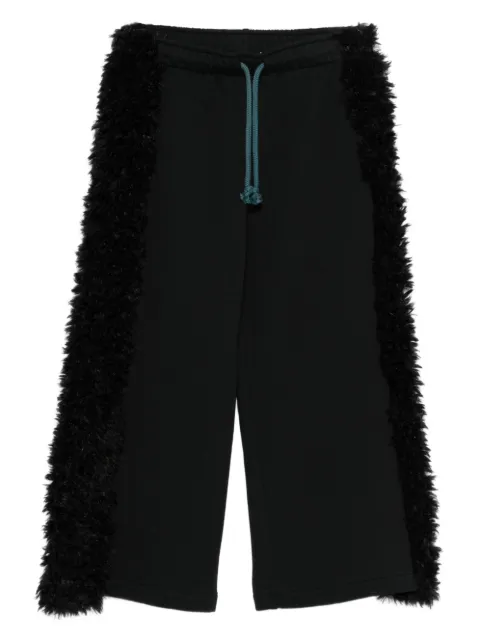 Andorine faux-fur detail track pants