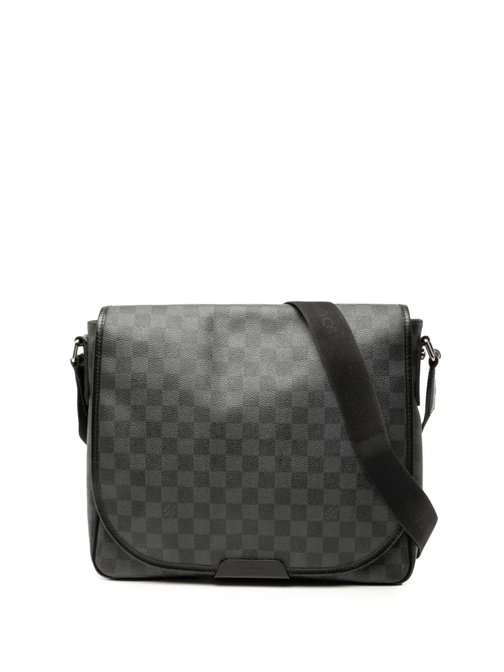 Pre-owned Louis Vuitton 2012 Damier Graphite Daniel Mm Crossbody Bag In Black