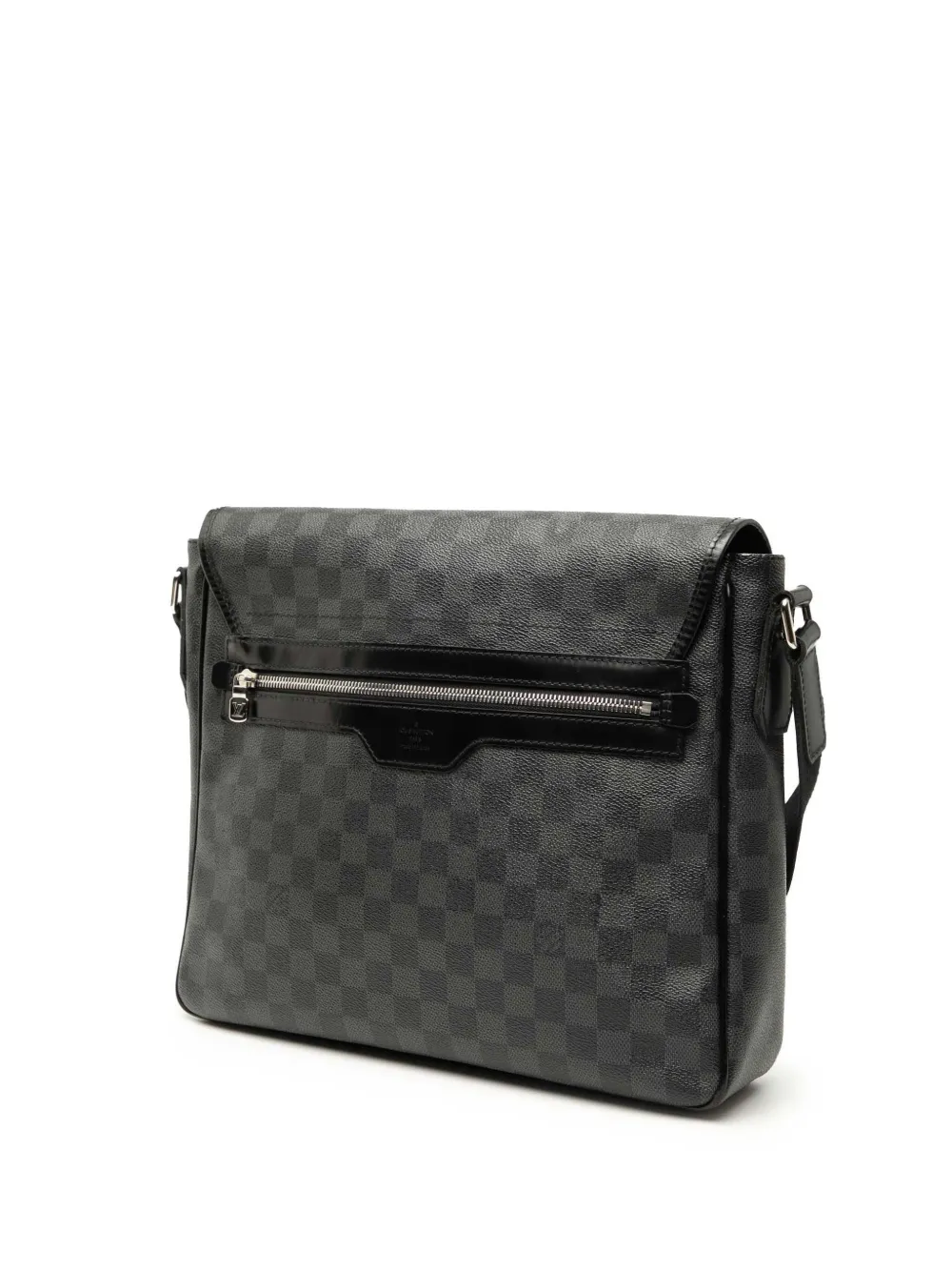 Pre-owned Louis Vuitton 2012 Damier Graphite Daniel Mm Crossbody Bag In Black