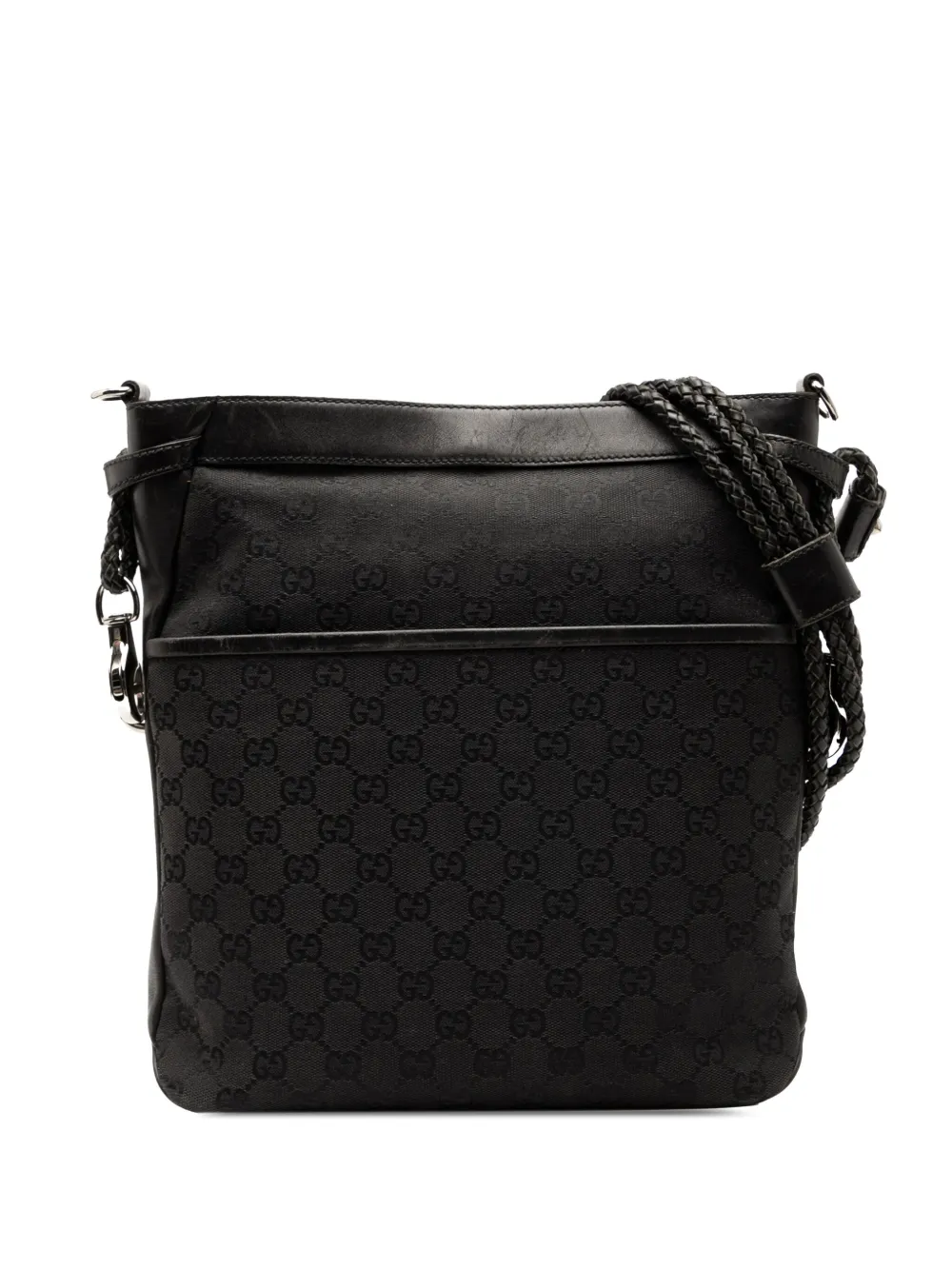 Gucci Pre-Owned 2000-2015 GGキャンバス ショルダーバッグ - ブラック Gucci Pre-Owned 2000-2015 GGキャンバス ショルダーバッグ - ブラック