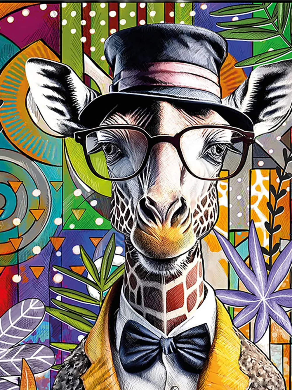 Egan Human Essence Giraffe Far Sightedness Picture (80cm X 100cm) In Multi
