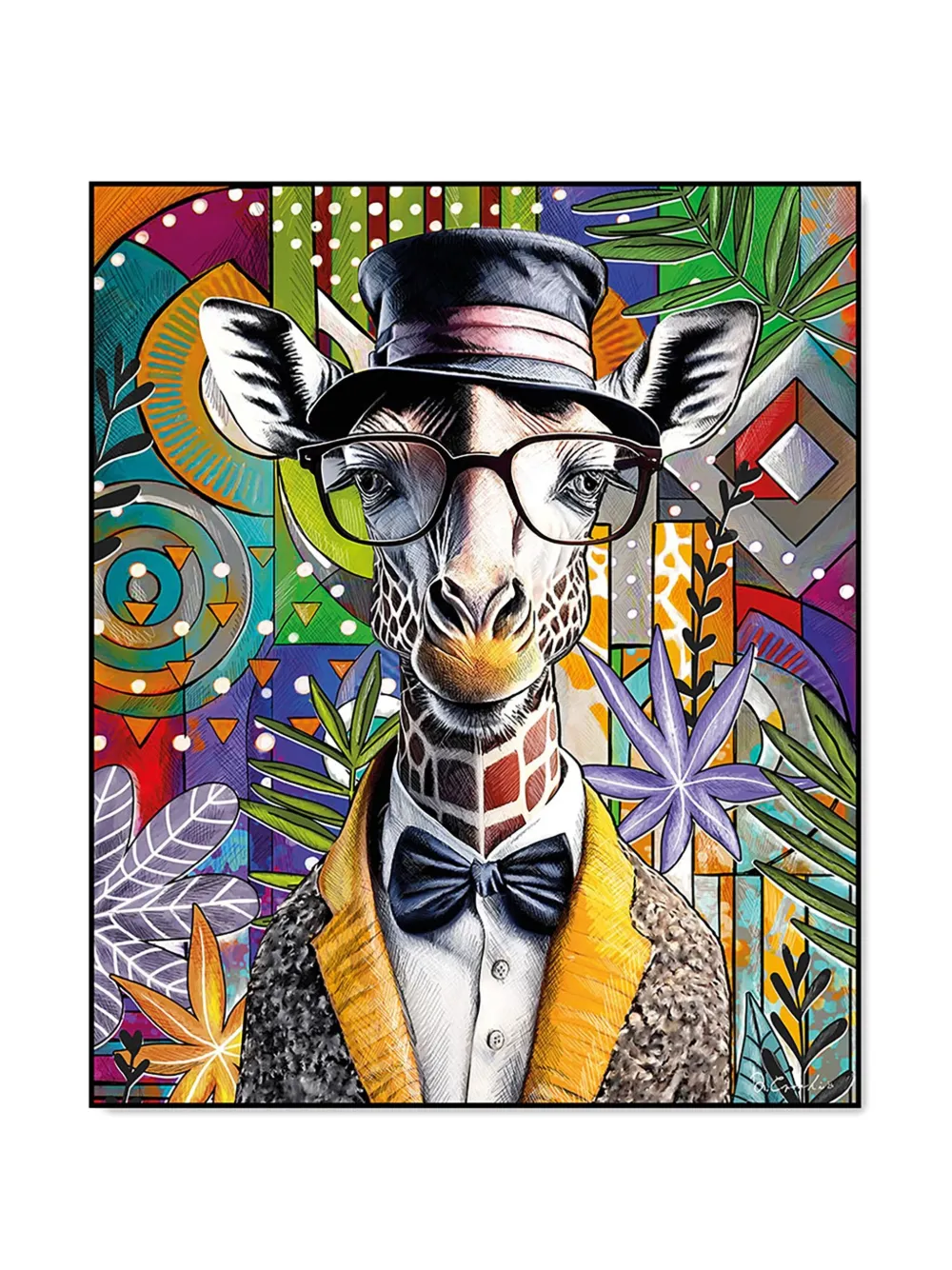 Egan Human Essence Giraffe Far Sightedness Picture (80cm X 100cm) In Multi