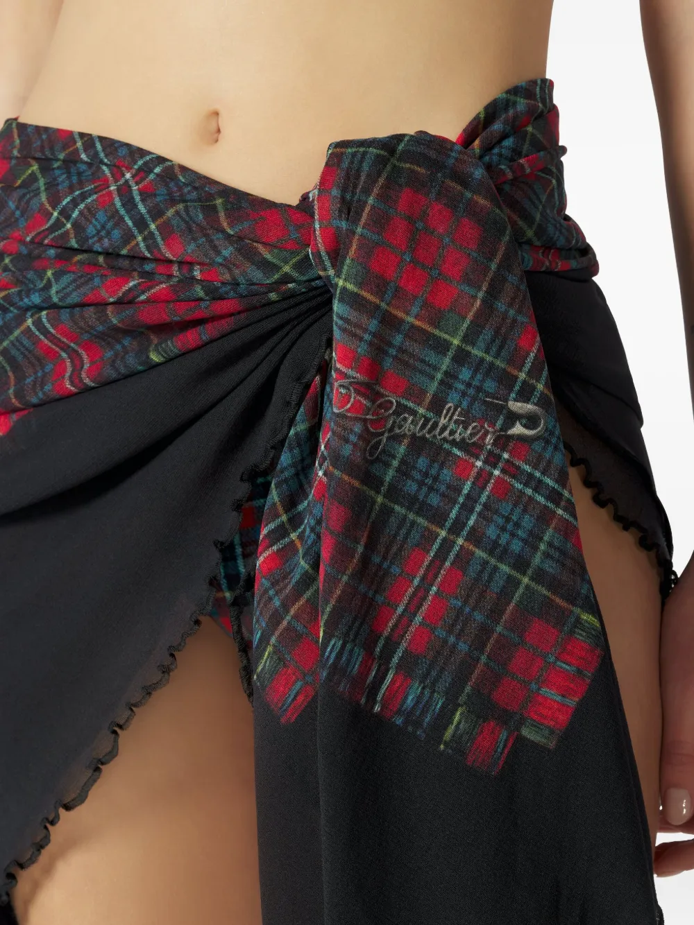 Jean Paul Gaultier Le Paréo Tartan Pareo In Red