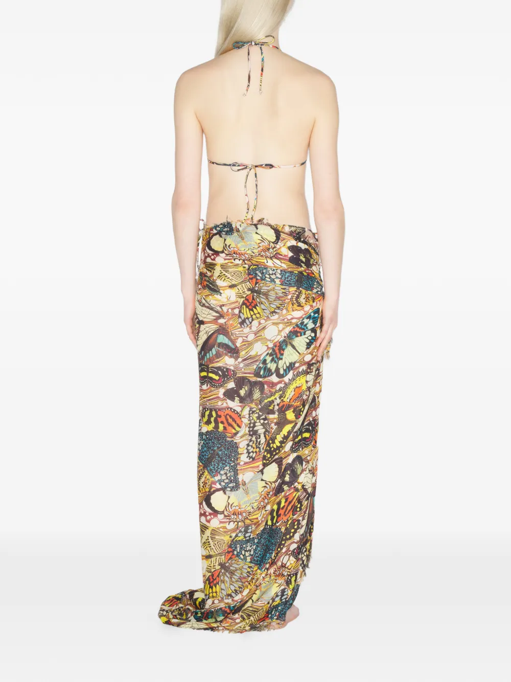 Jean Paul Gaultier Le Paréo Butterfly-print Skirt in Brown, view 4