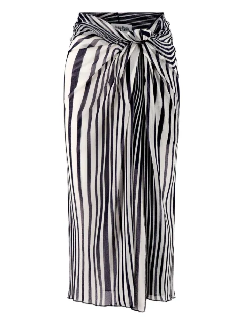 Jean Paul Gaultier Le Paréo striped morphing body skirt