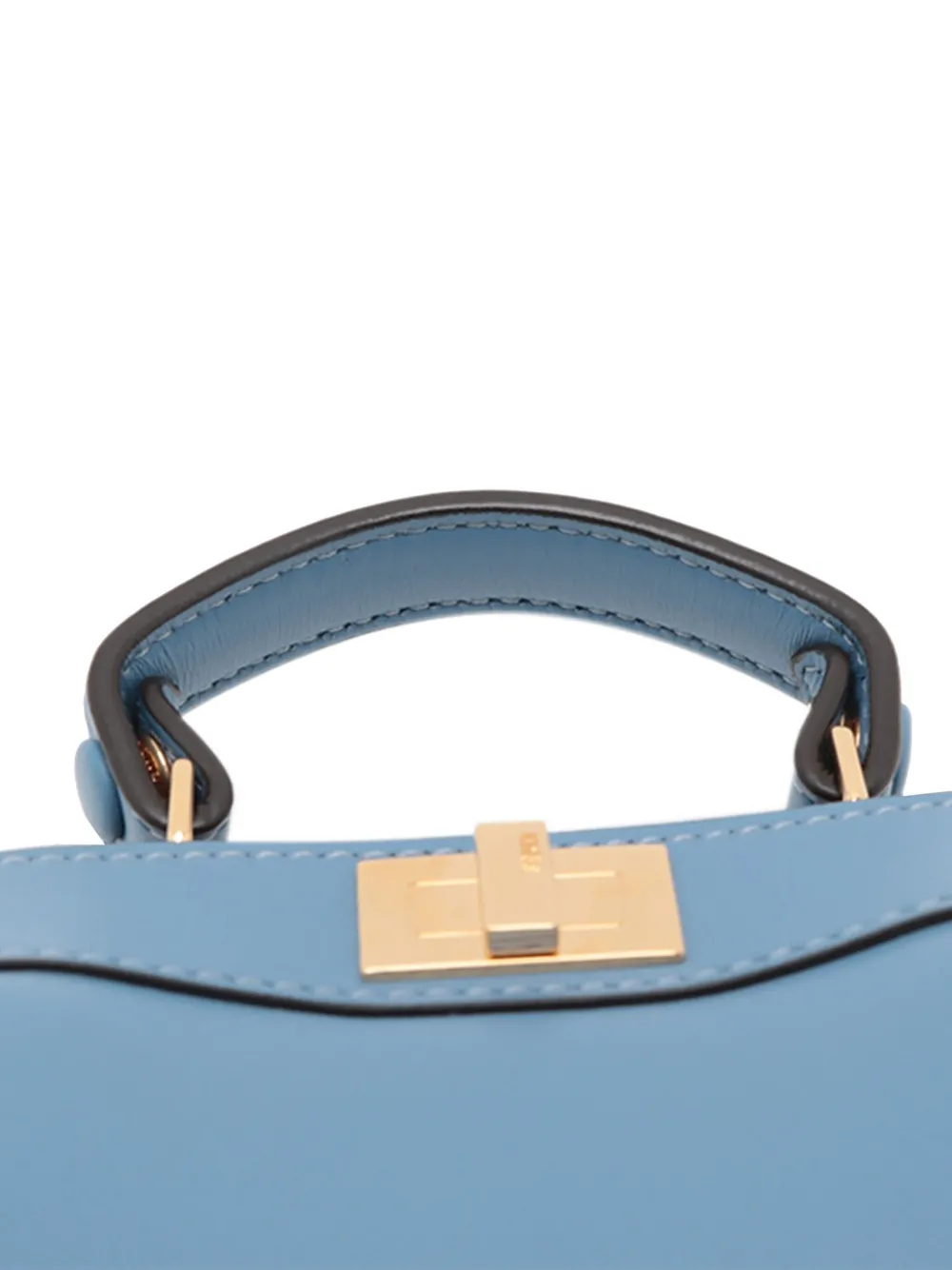 FENDI Pre-owned 2010-2025 Nano Nappa Peekaboo Satchel In Blue