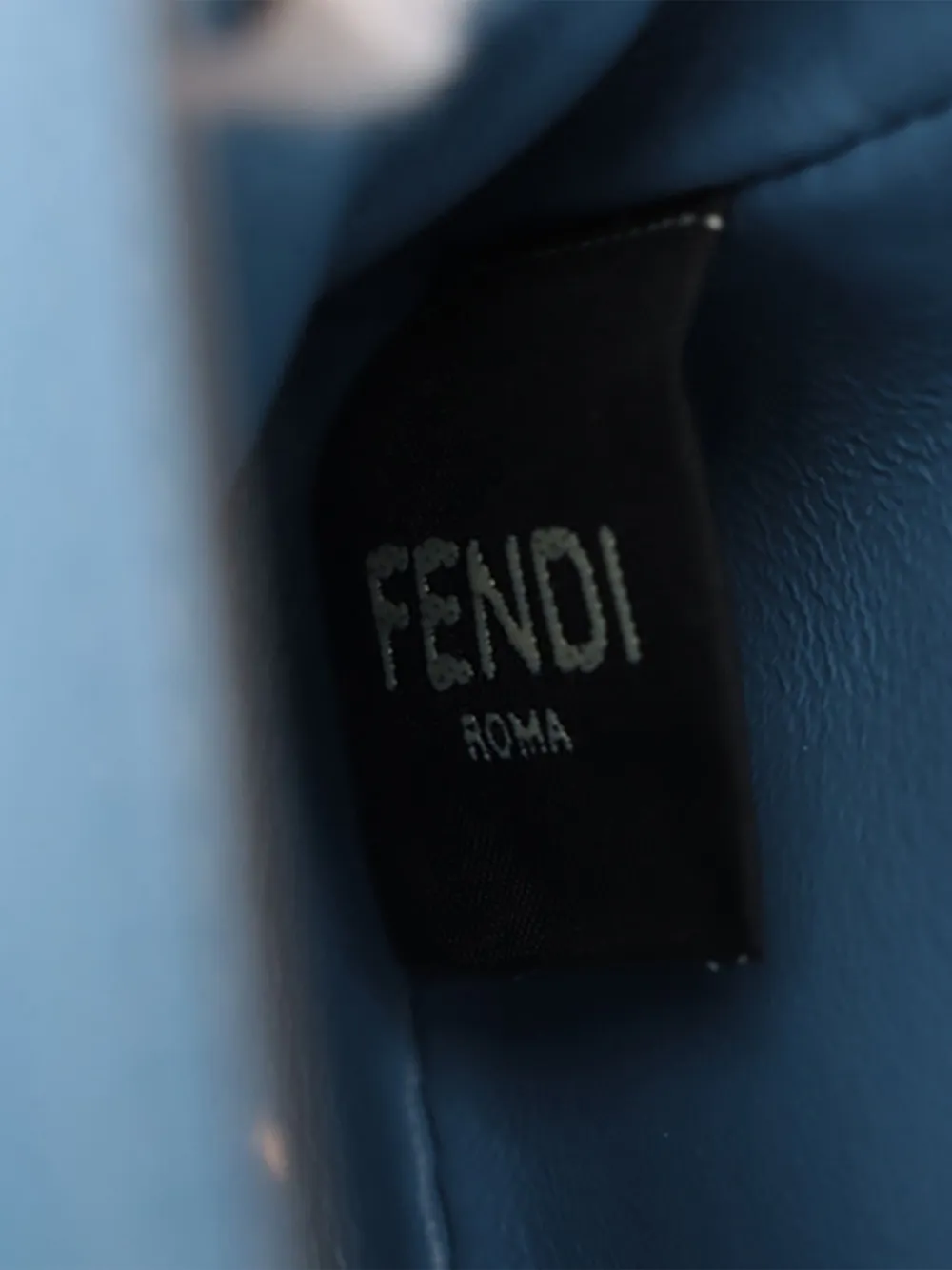 FENDI Pre-owned 2010-2025 Nano Nappa Peekaboo Satchel In Blue