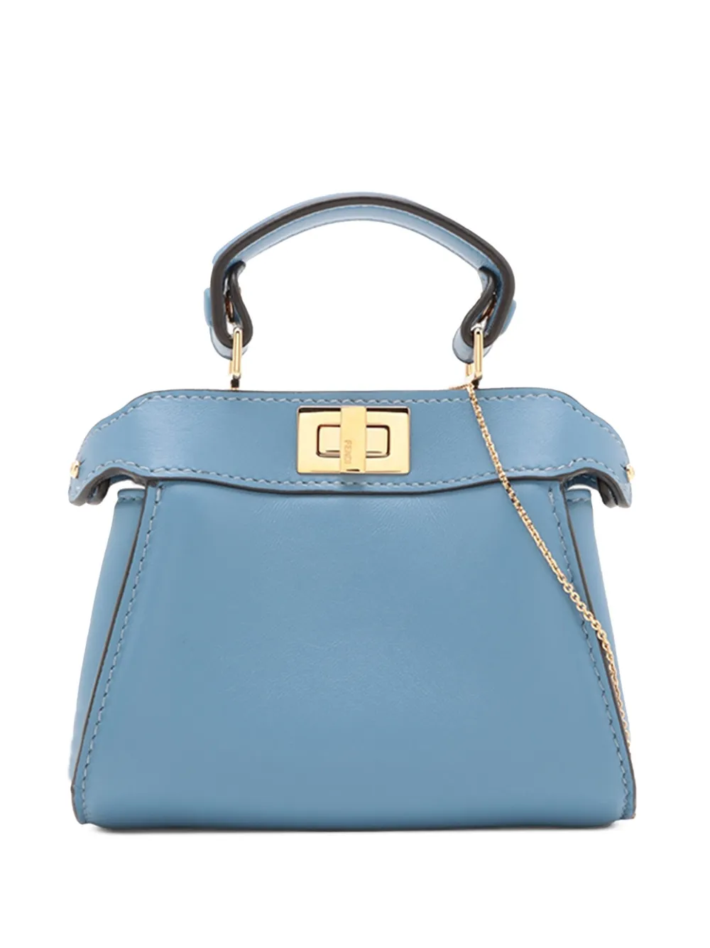 Fendi Pre-Owned 2010-2025 Nano Nappa Peekaboo satchel | Blue | Image 1