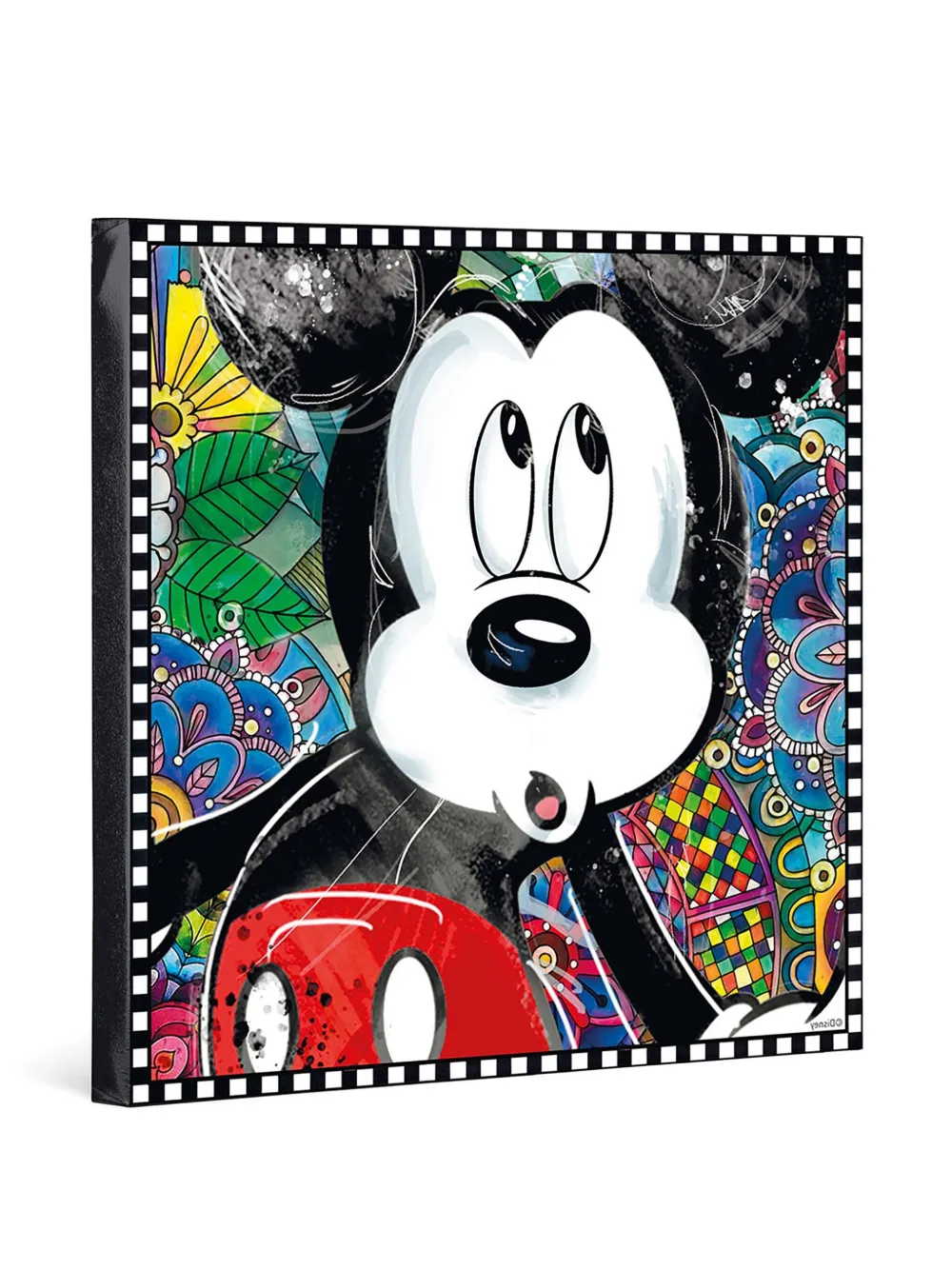 Egan Mickey Forever & Ever Painting (70cm X 70cm) In Black