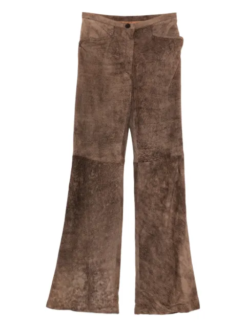 Romeo Gigli Pre-Owned 1990s suede trousers