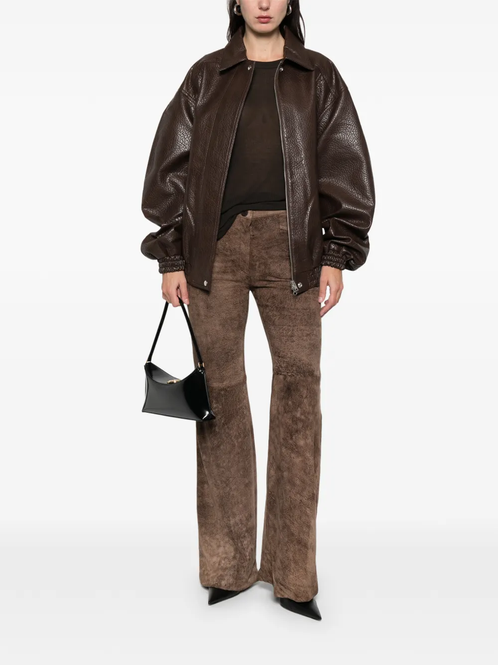 Romeo Gigli Pre-Owned 1990s suède broek - Bruin