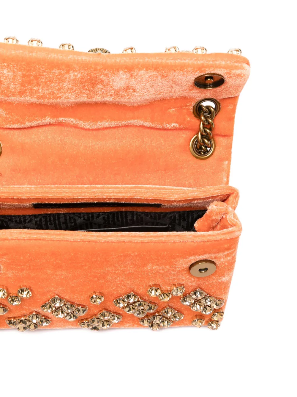 Kurt Geiger London Kensington fluwelen schoudertas Oranje