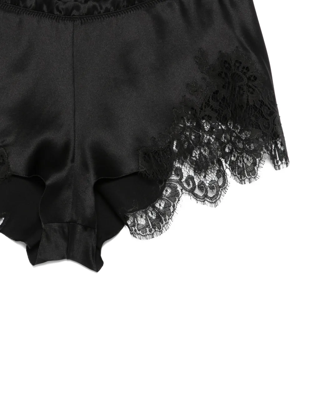 Carine Gilson Floaty shorts met kant Zwart