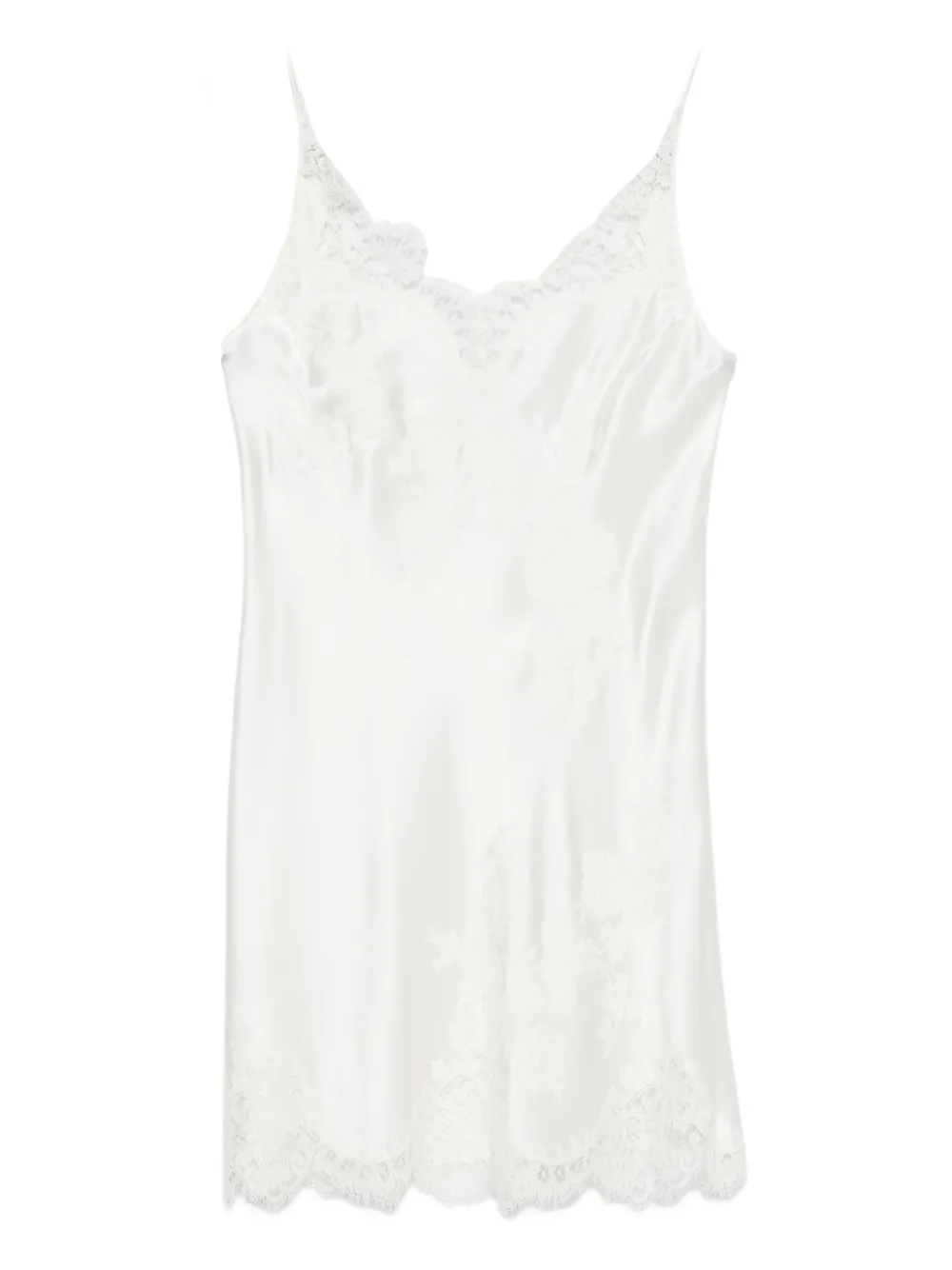 Carine Gilson Camisole-Top aus Spitze mit V-Ausschnitt - Weiß