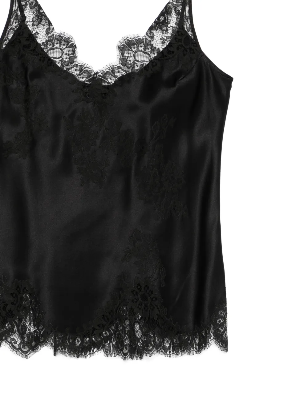 Carine Gilson V-neckline Lace Camisole In Black