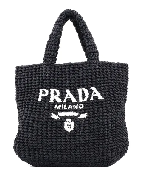 Prada Pre-Owned Logo Raffia Small tote bag