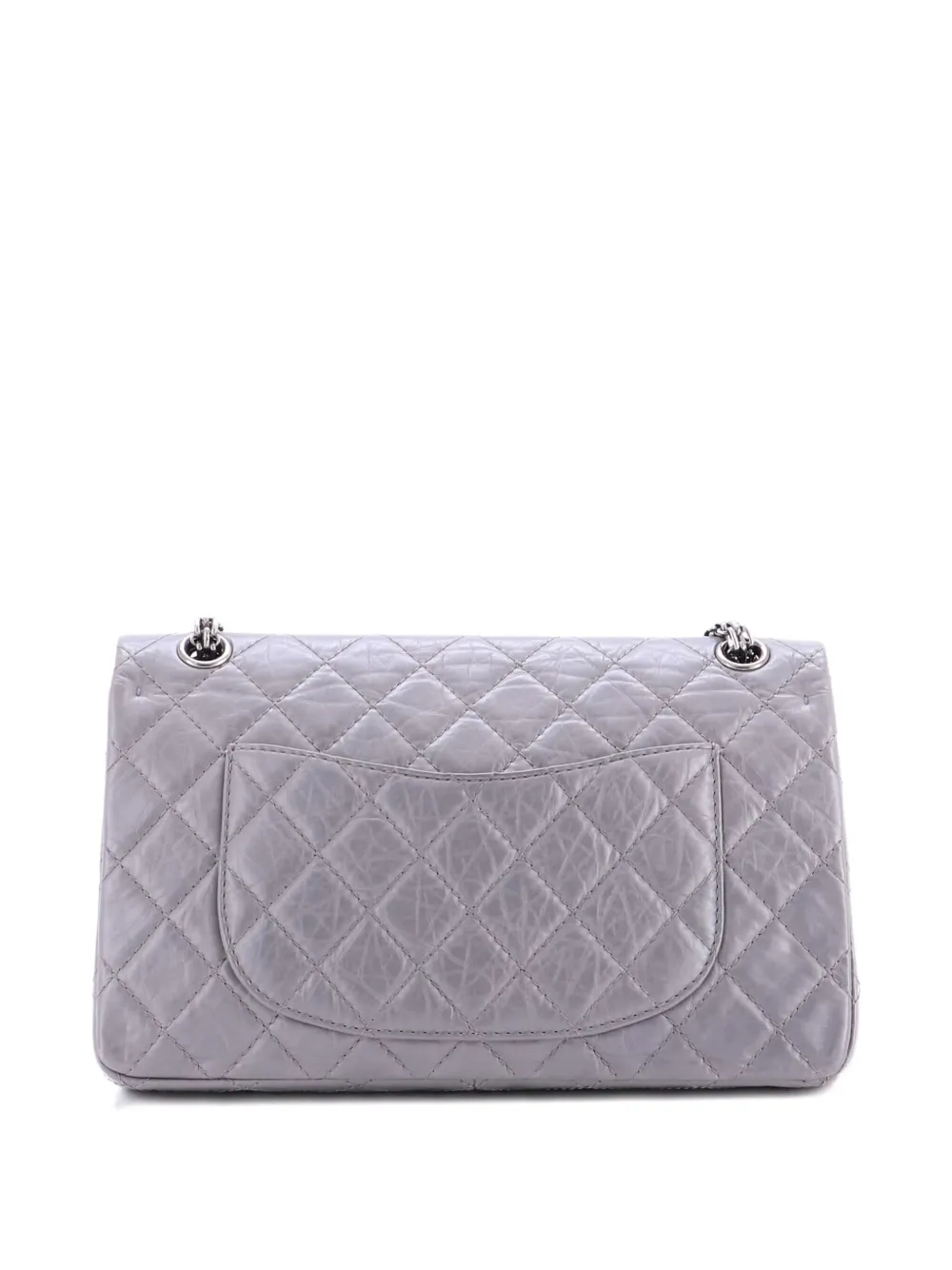 Pre-owned Chanel Reissue 2.55 Flap Bag Quilted Aged Calfskin 226 Shoulder Bag In Gray