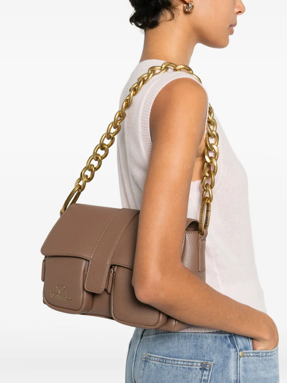 Braccialini Jinny Jewels Chain-strap Shoulder Bag In Brown