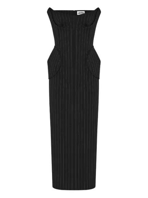 Jean Paul Gaultier pinstripe midi dress