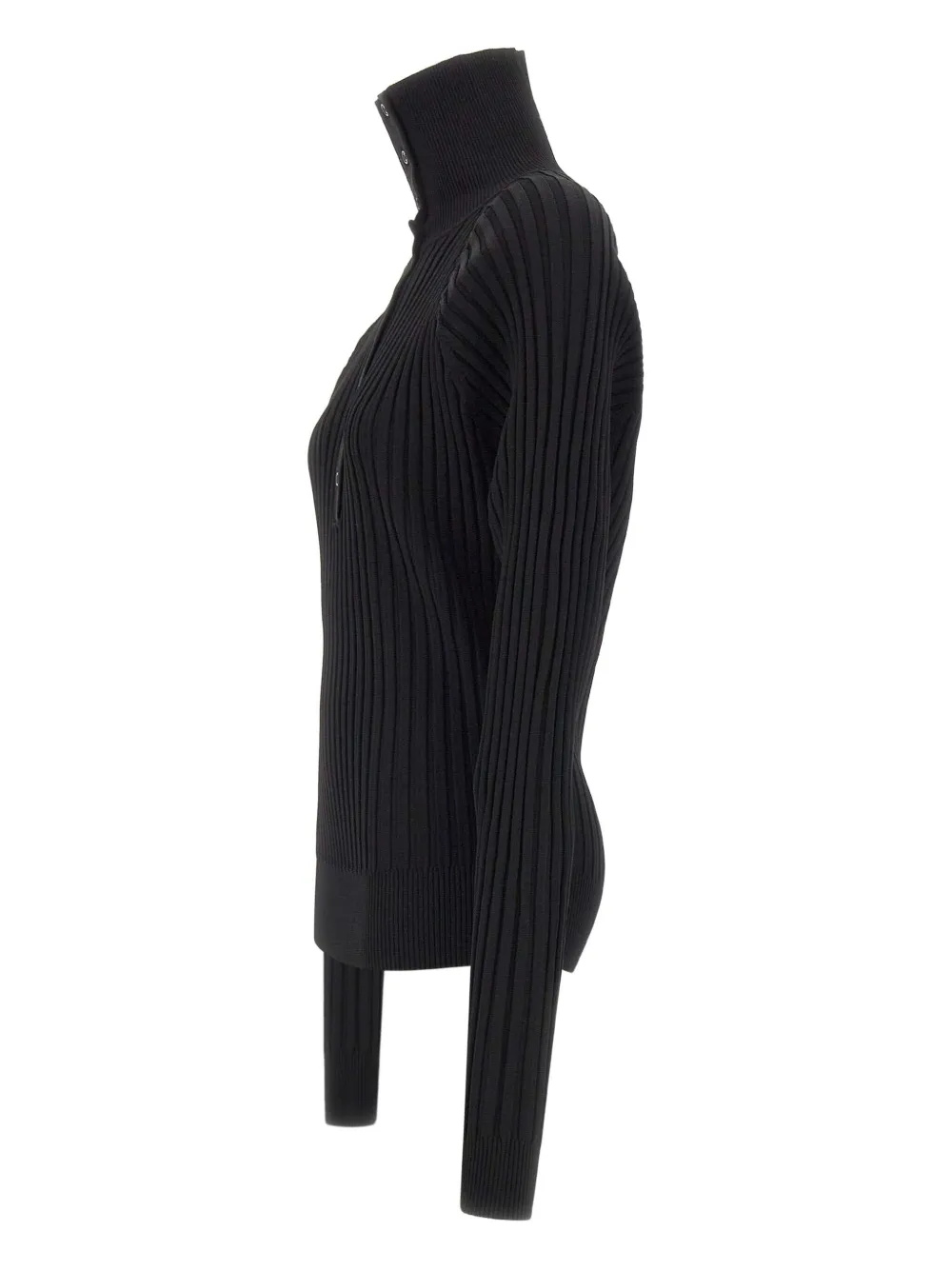 A. Roege Hove Ribbed Button-down Sweater In Black