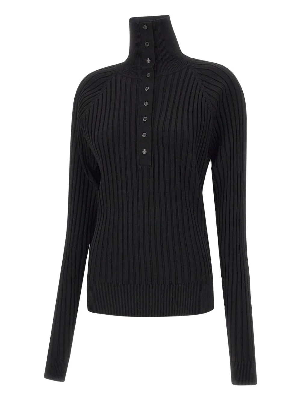 A. Roege Hove Ribbed Button-down Sweater In Black