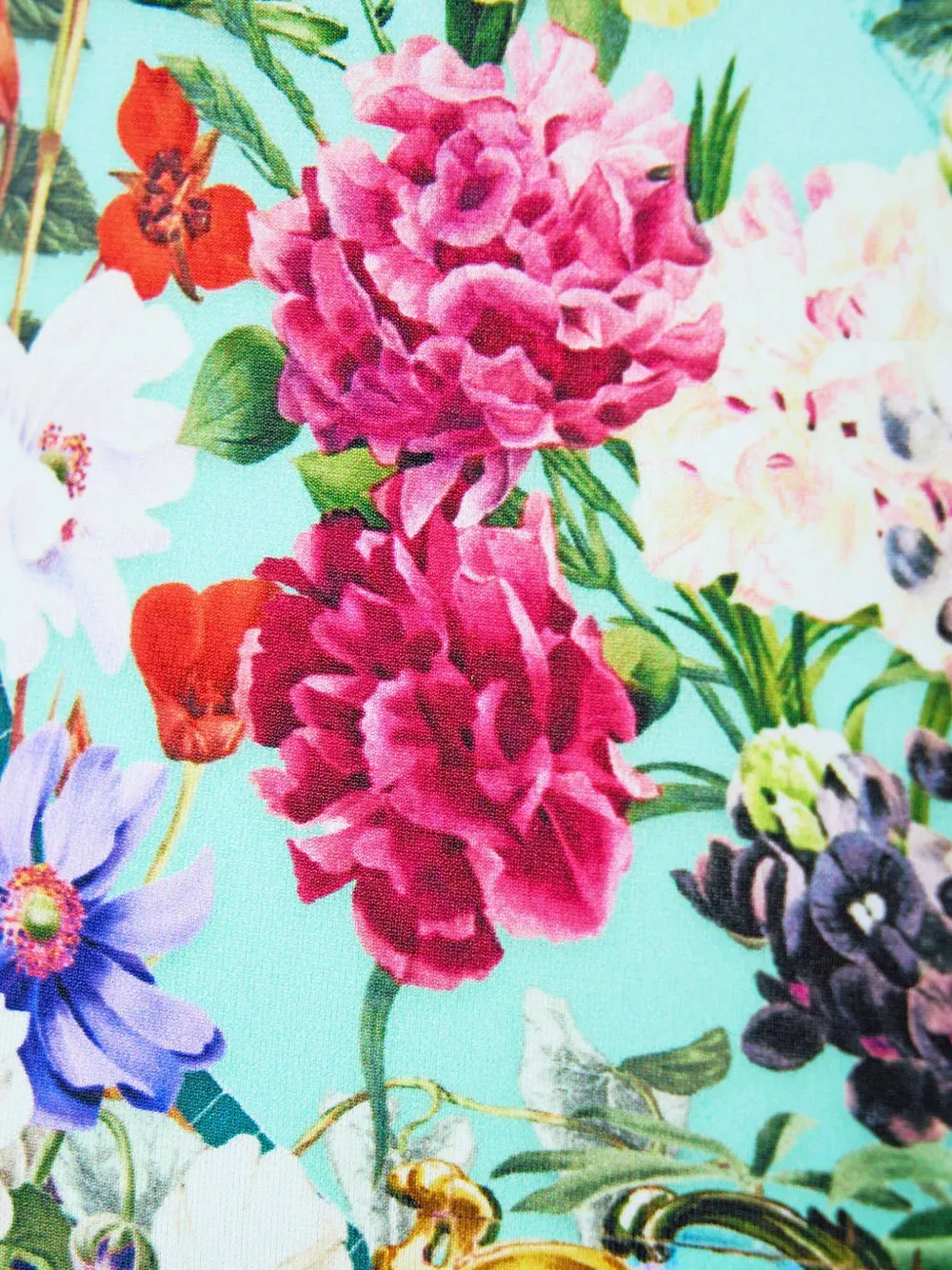 Camilla Badpak met bloemenprint Blauw