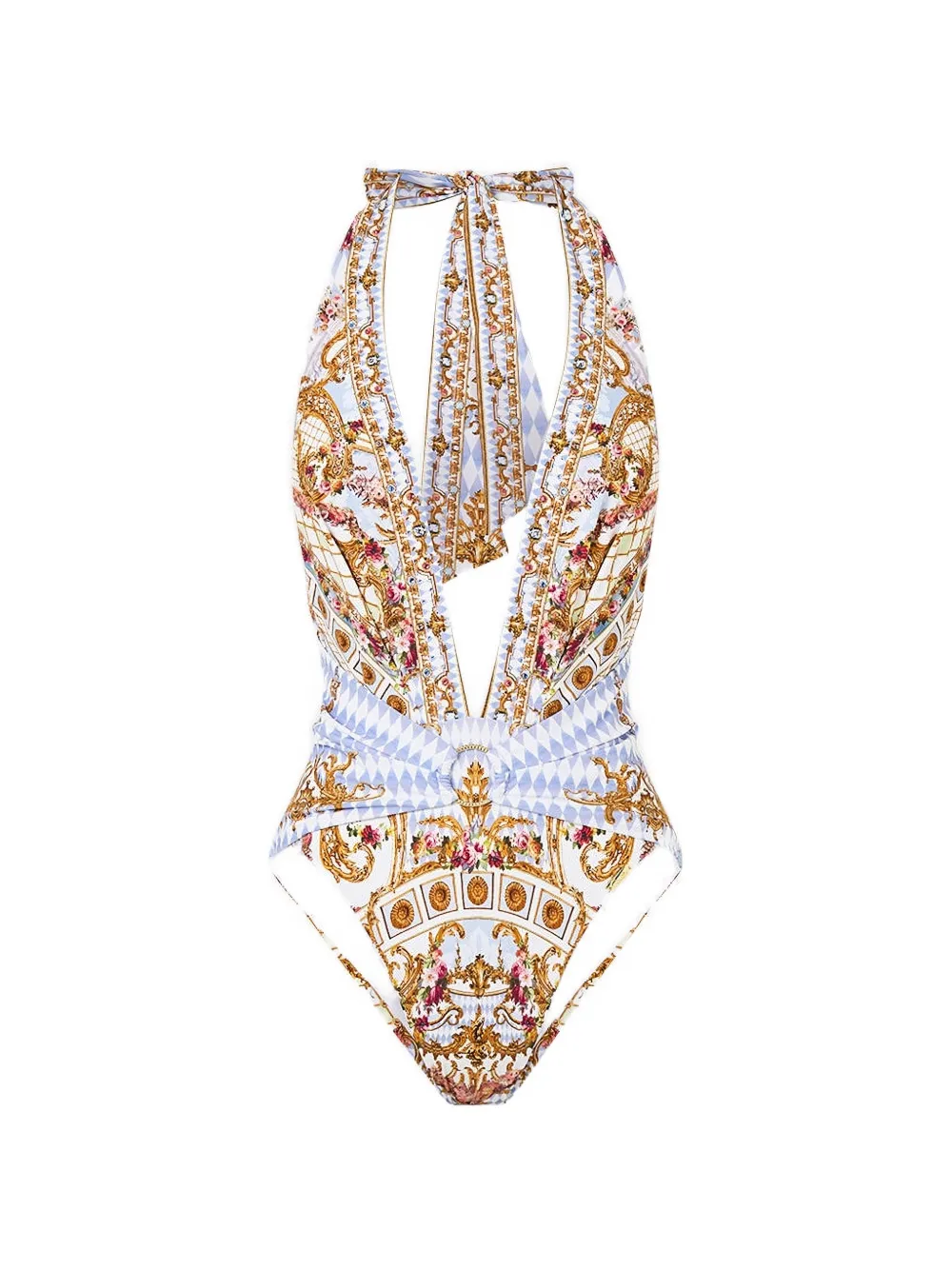 Camilla Costume da bagno con scollo a V - Bianco