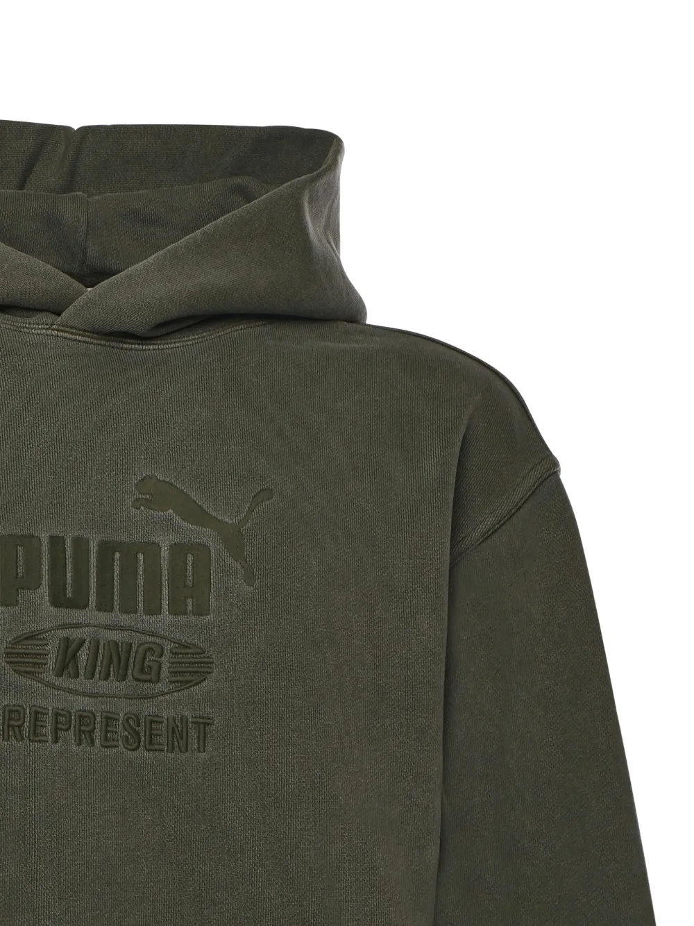 PUMA x REPRESENT hoodie met geborduurd logo Groen