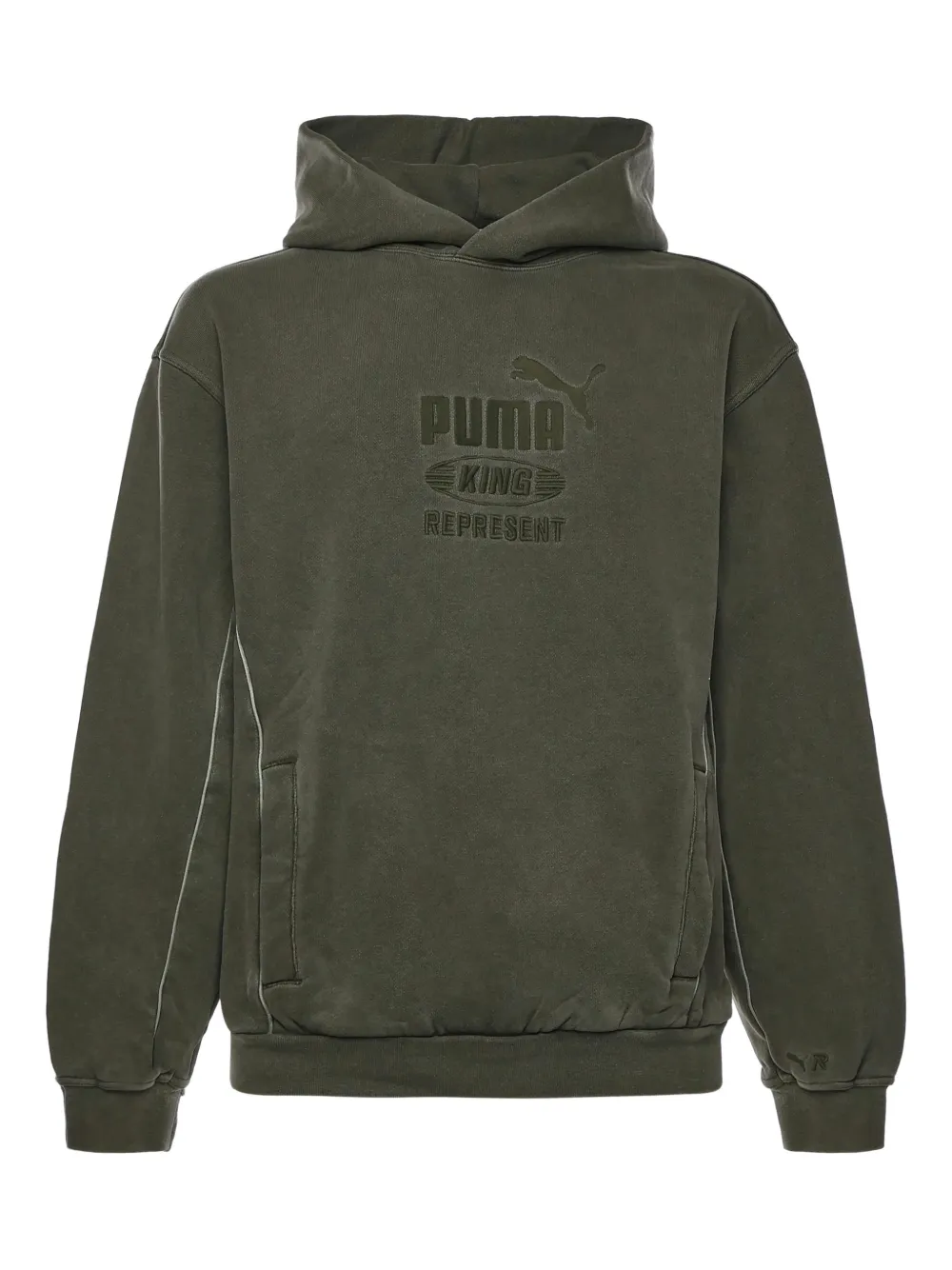 PUMA x REPRESENT logo-embroidered hoodie | Grün | Image 1