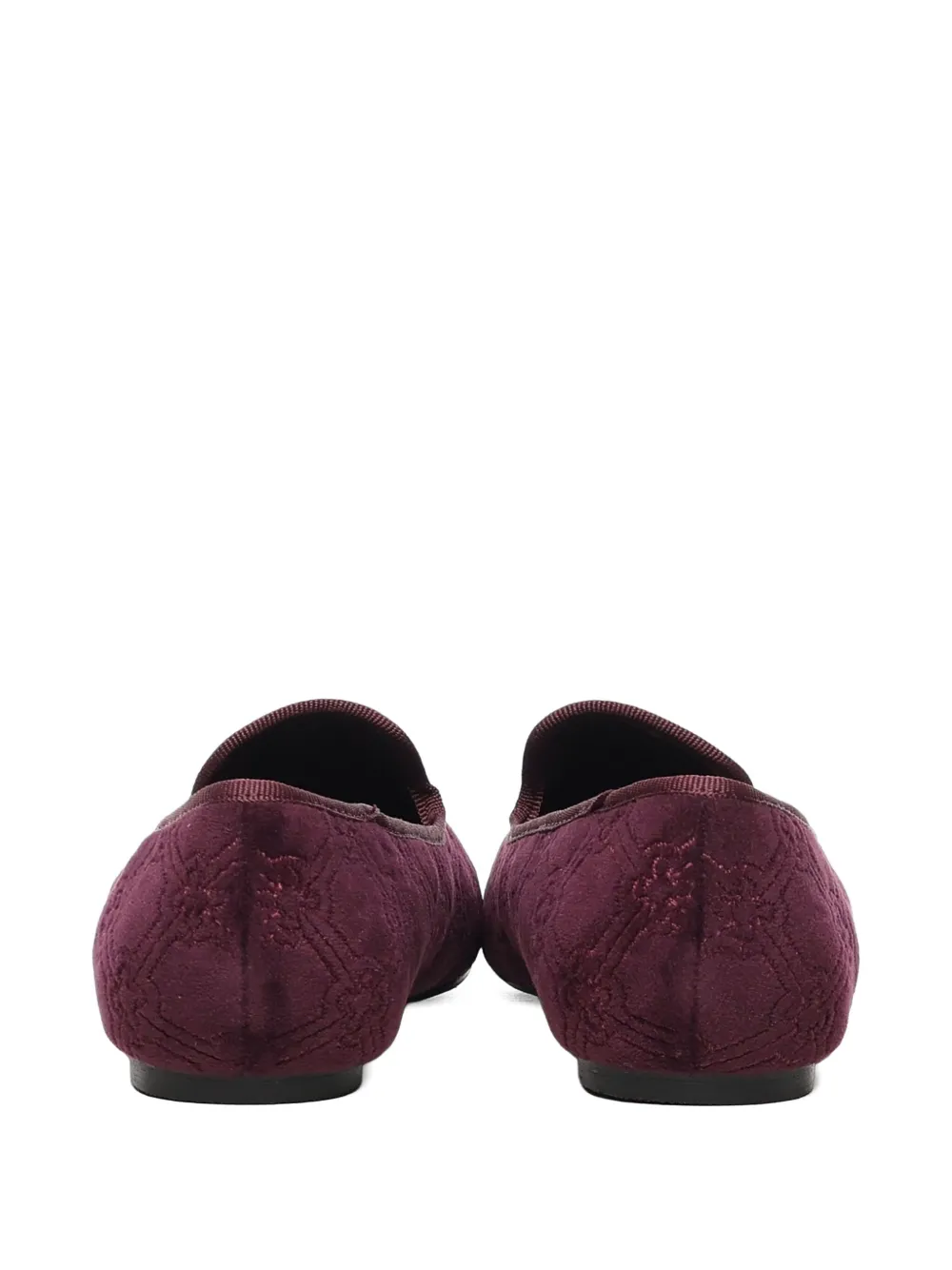 V73 Embellished Loafers In Burgundy