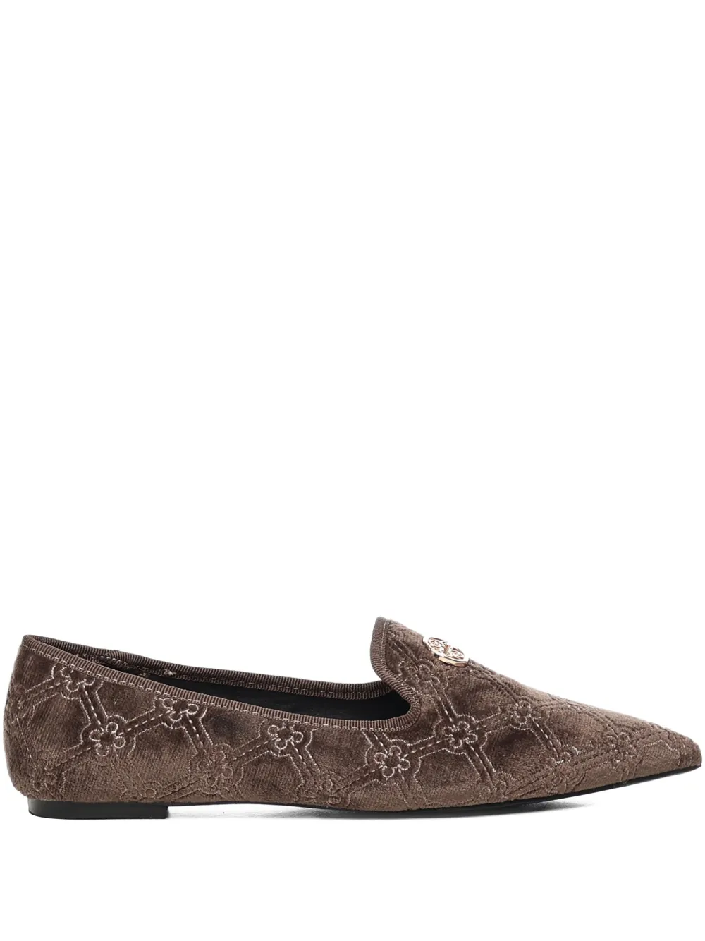 V°73 embellished pointed-toe loafers | Brown | Image 1