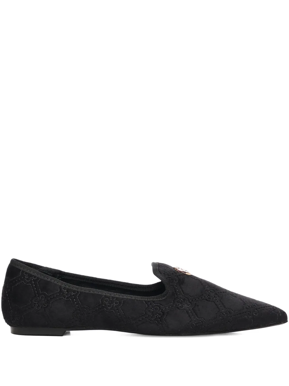 V73 Embellished Loafers In Black