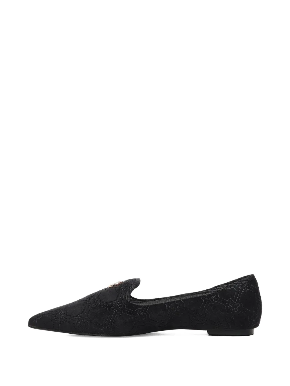V73 Embellished Loafers In Black