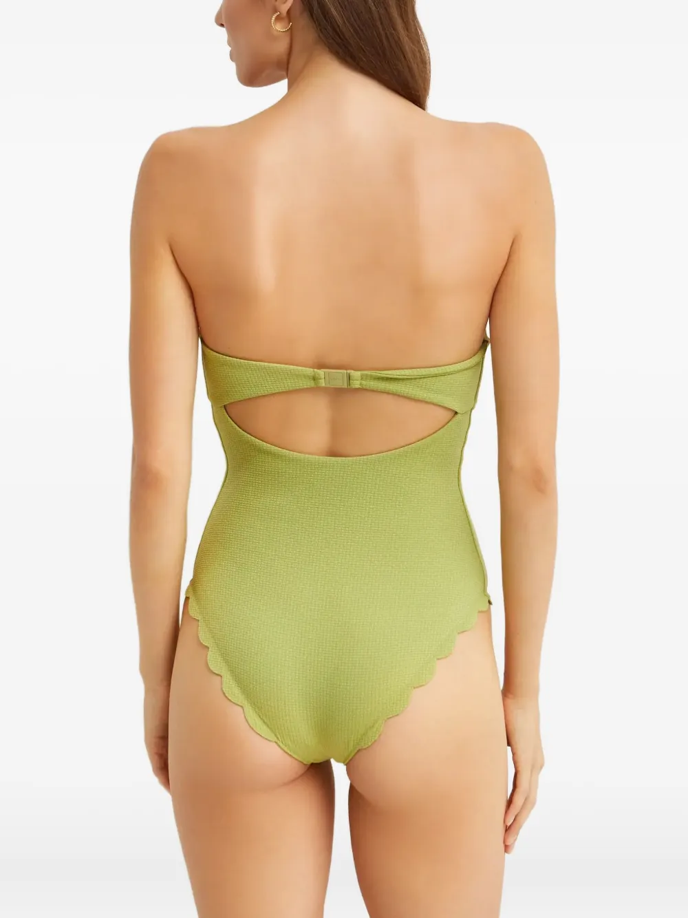 Marysia Lisbon badpak met gewelfde afwerking Groen