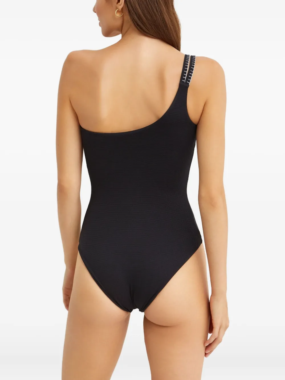 Marysia Fauna asymmetrisch badpak Zwart