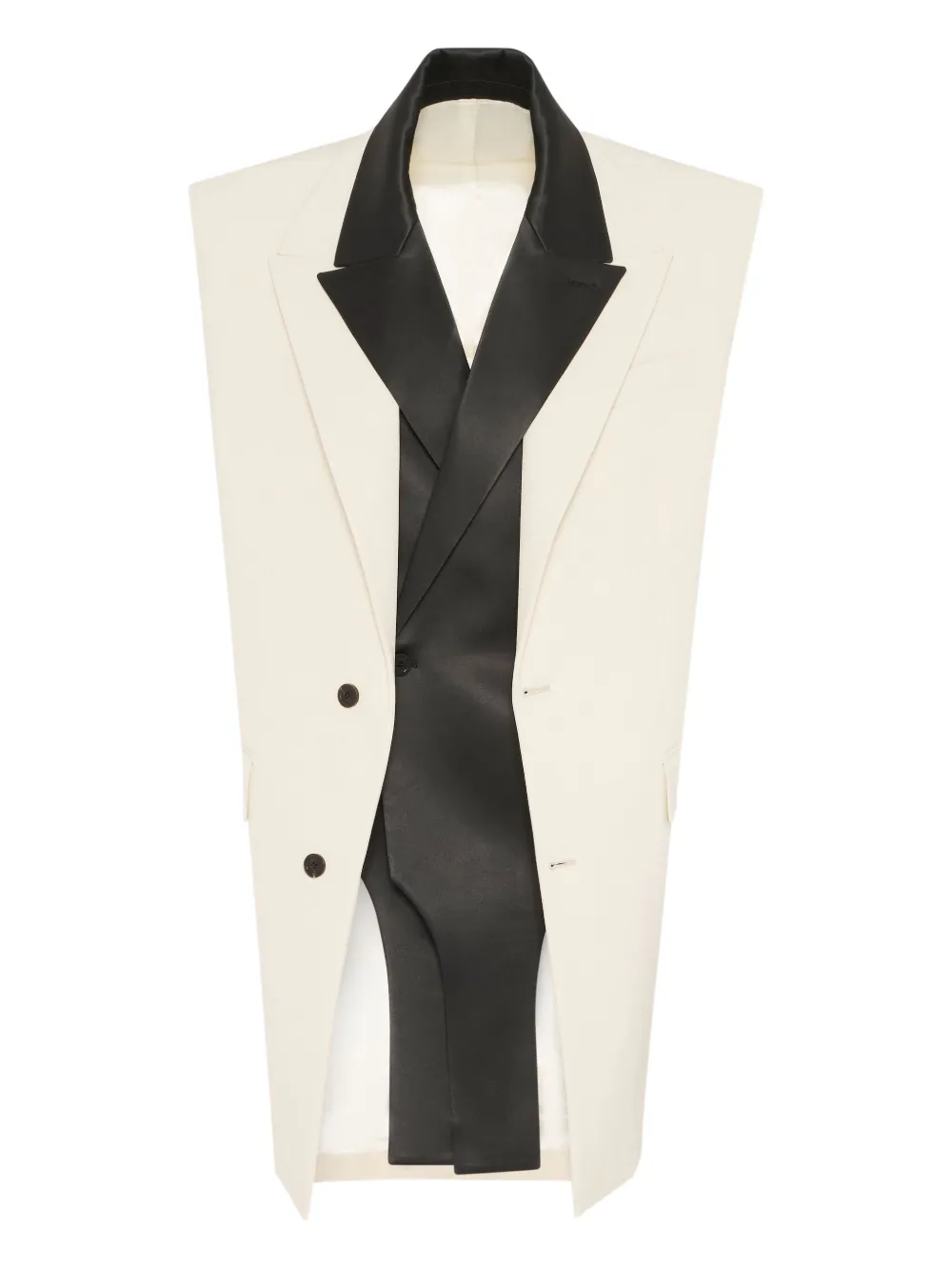 Jean Paul Gaultier two-tone design vest - Neutrals