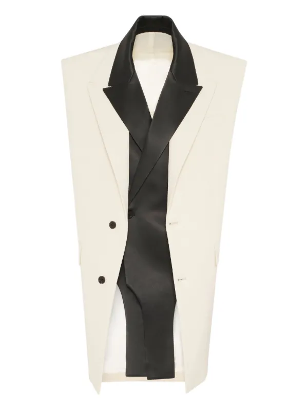 Jean Paul Gaultier Two-tone Design Vest in Neutrals