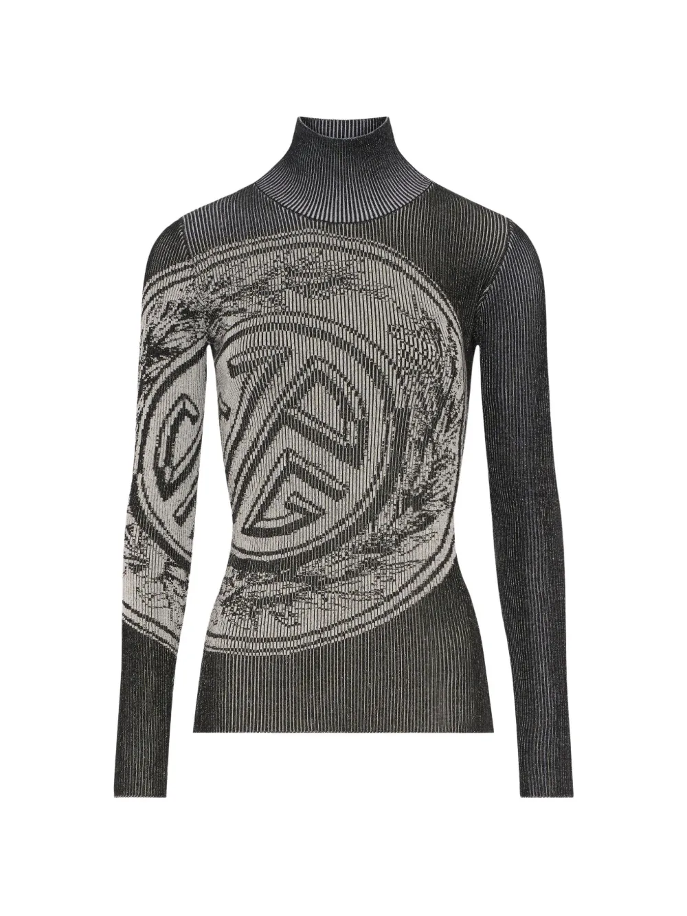Jean Paul Gaultier Laurel Stamp trui met jacquard en lange mouwen Zwart