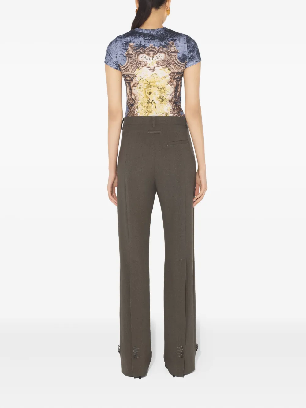Jean Paul Gaultier Pantalon met knopen Bruin