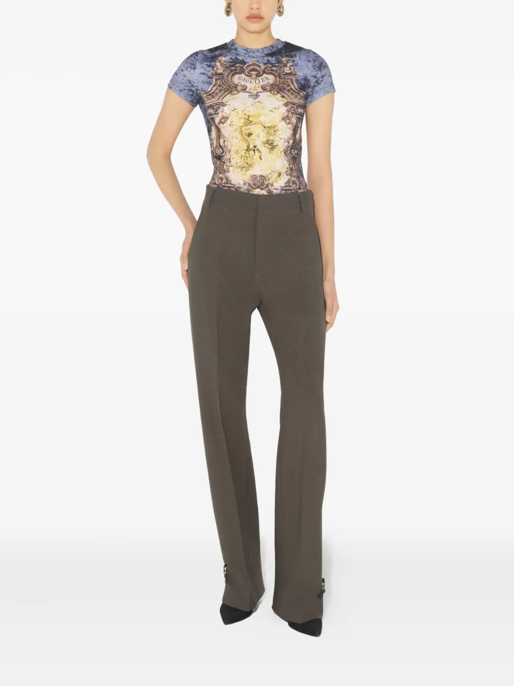 Jean Paul Gaultier Pantalon met knopen - Bruin