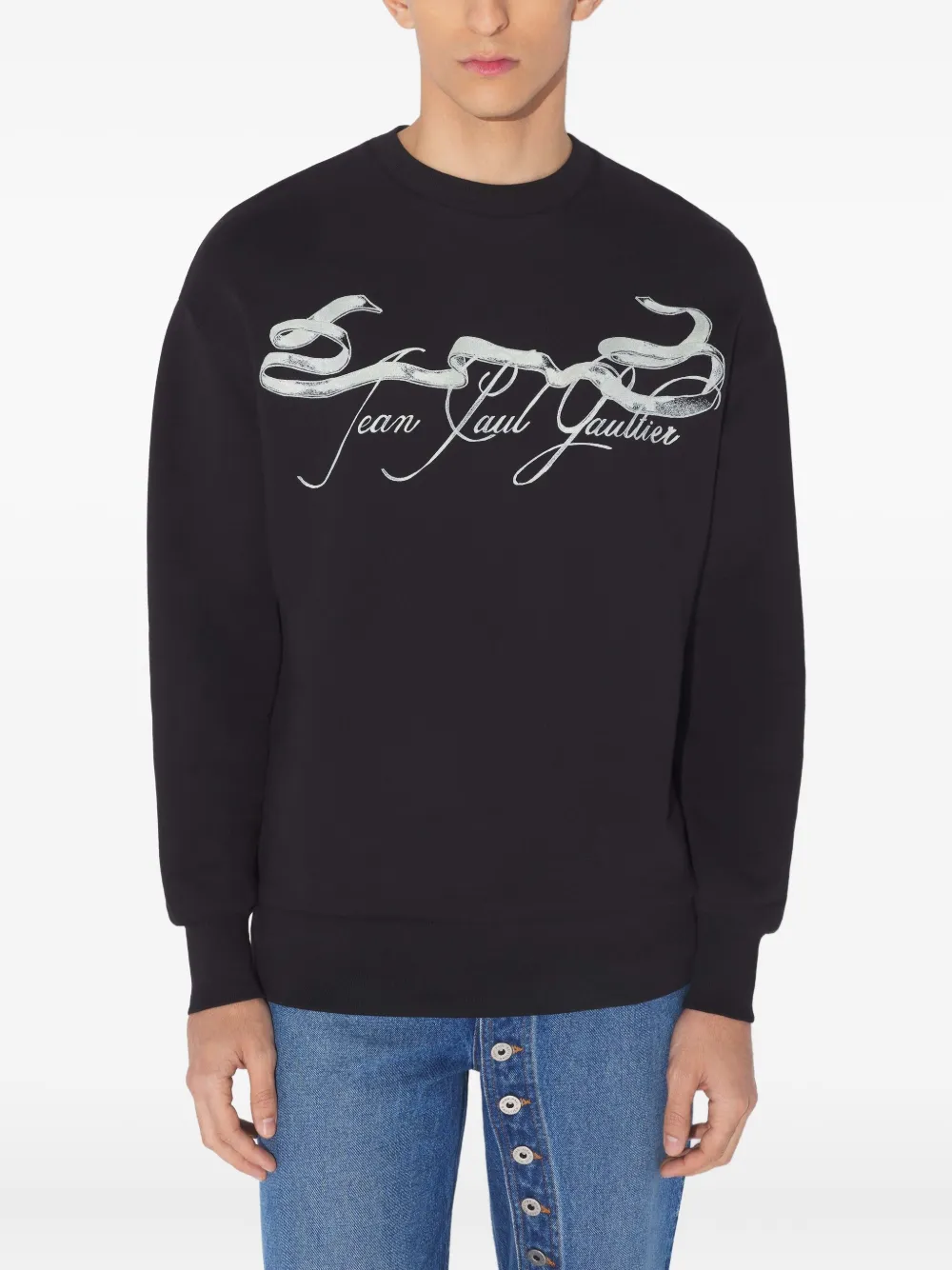 Jean Paul Gaultier Tattoo Ruban Sweatshirt Mit Print In Black
