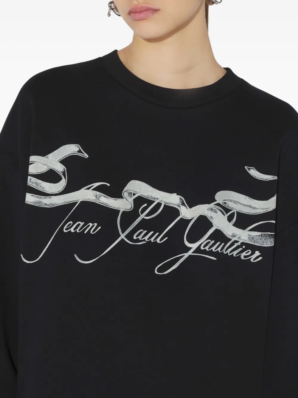 Jean Paul Gaultier Tattoo Ruban Sweatshirt Mit Print In Black