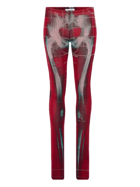 Jean Paul Gaultier mesh graphic-print trousers