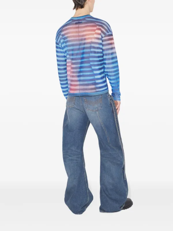 Jean Paul Gaultier Striped Top Blue FARFETCH AE