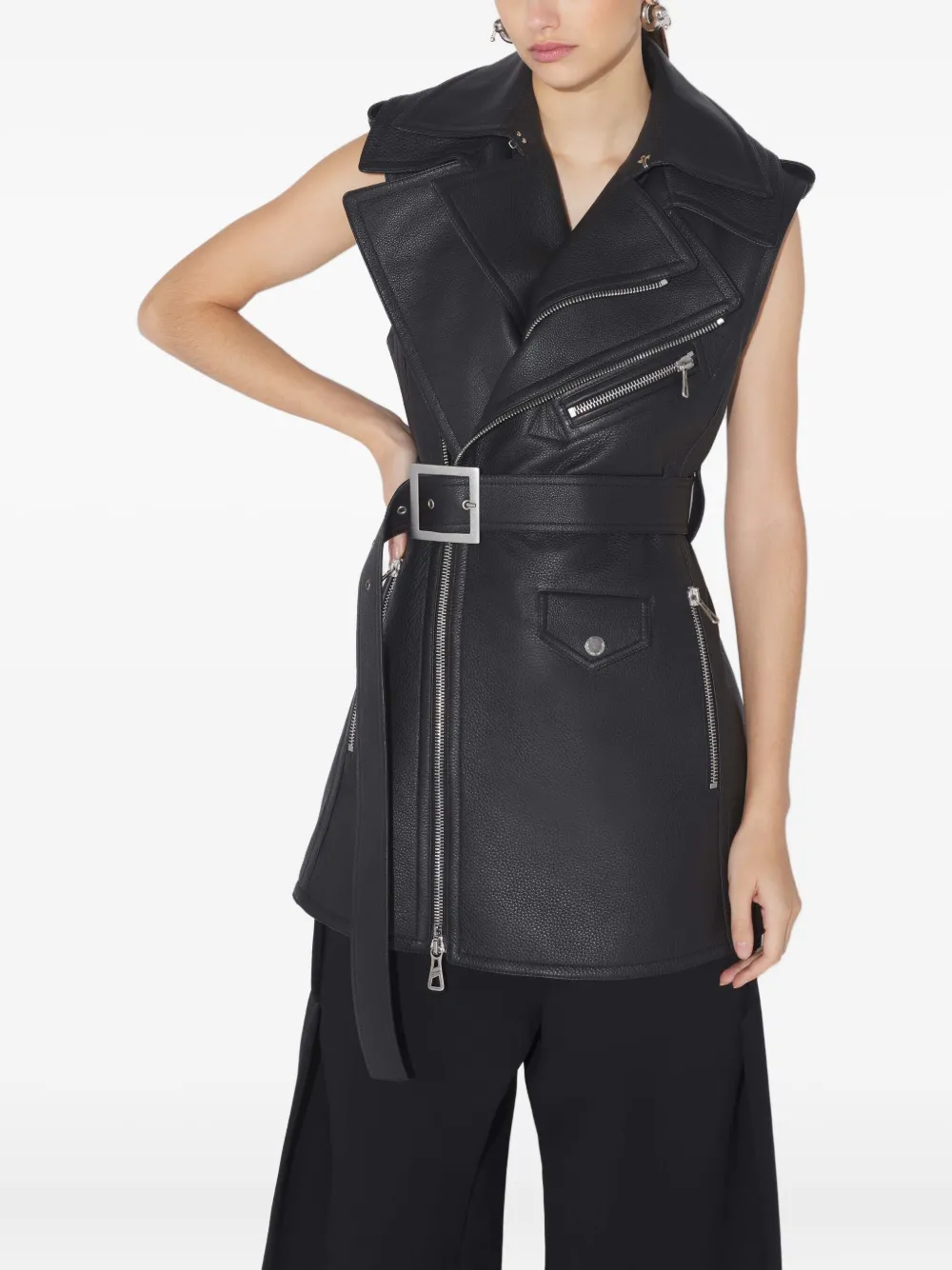 Jean Paul Gaultier leather vest | Black | Image 1