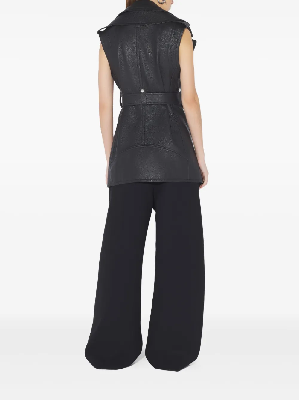 Jean Paul Gaultier Leren gilet Zwart