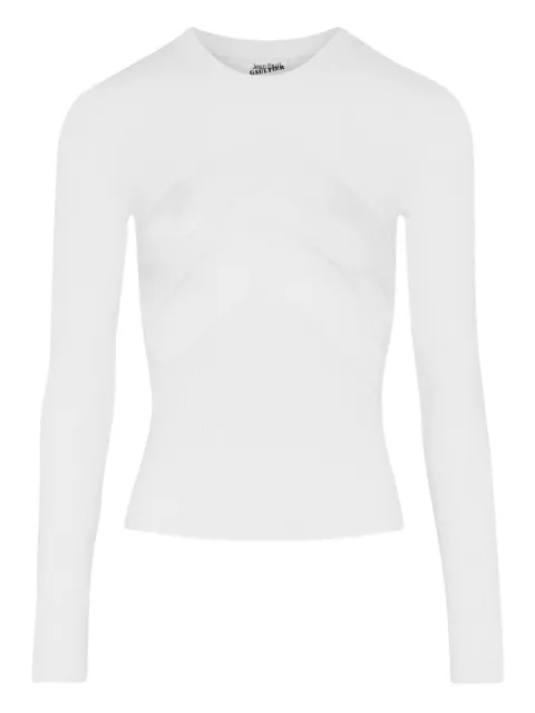 Jean Paul Gaultier le top blanc à chevrons